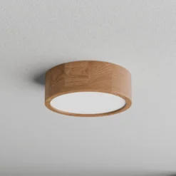 Deckenleuchte Cleo DR275, IP20, Sensor, Ø 28 cm, Eichenholz