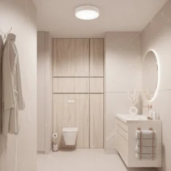 Deckenleuchte Cleo 400, IP54, Ø 40 cm weiß