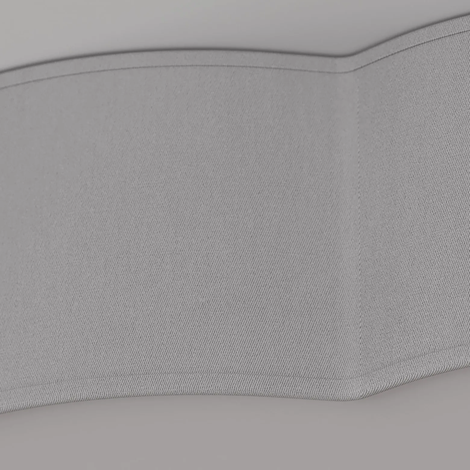Deckenleuchte Cloud aus Textil, Länge 62 cm, grau