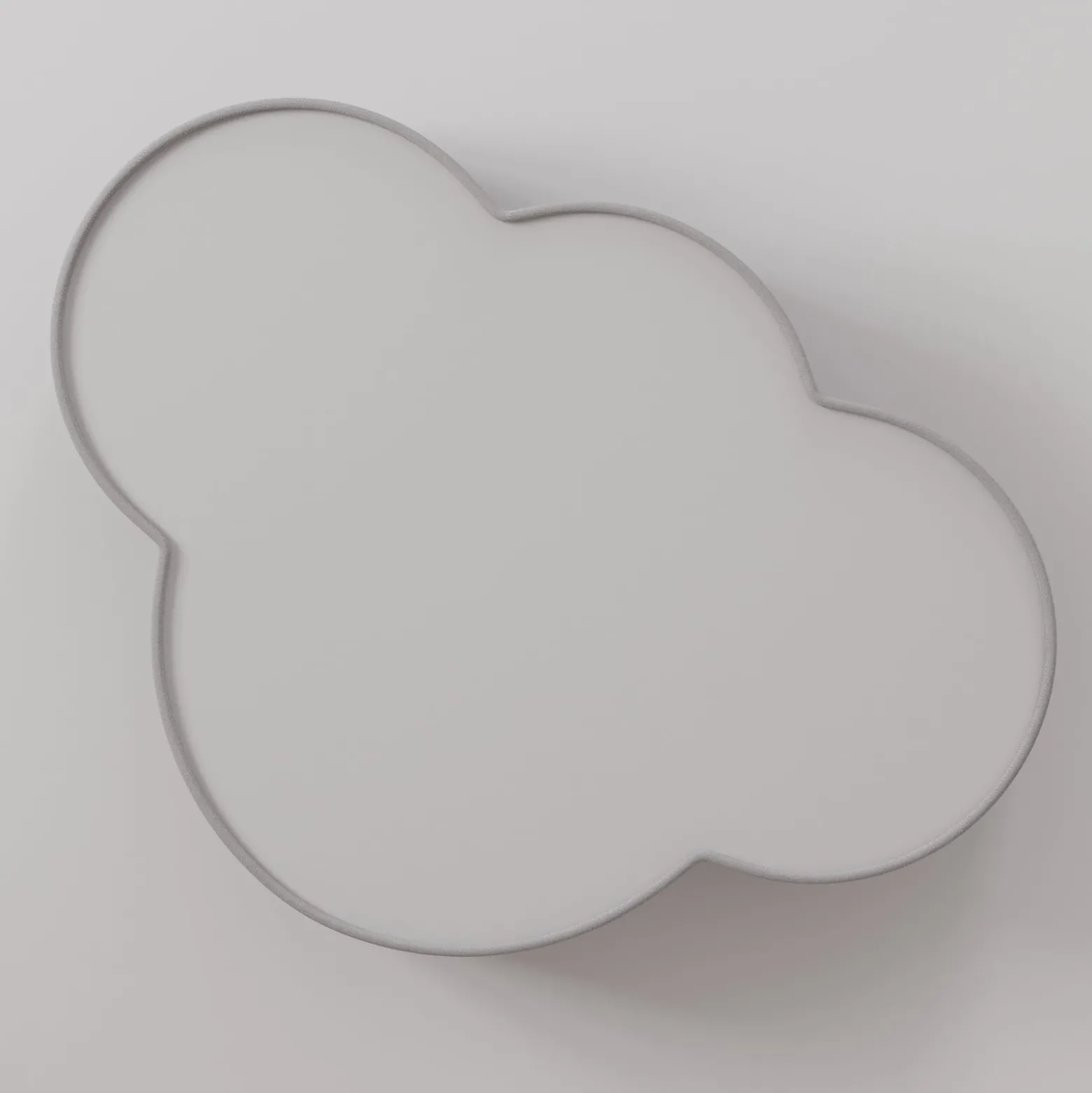 Deckenleuchte Cloud aus Textil, Länge 62 cm, grau