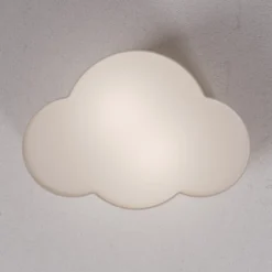 Deckenleuchte Cloud aus Textil, Länge 41 cm, grau