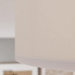 Deckenleuchte Cloud aus Textil, Länge 41 cm, grau