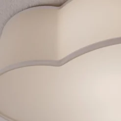 Deckenleuchte Cloud aus Textil, Länge 41 cm, grau
