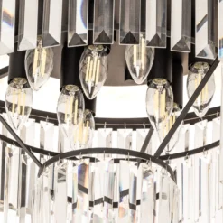 Deckenleuchte Cristal, transparent/schwarz, Ø 56cm
