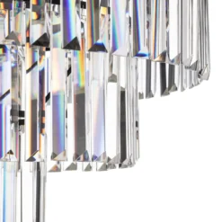 Deckenleuchte Cristal, transparent/schwarz, Ø 56cm