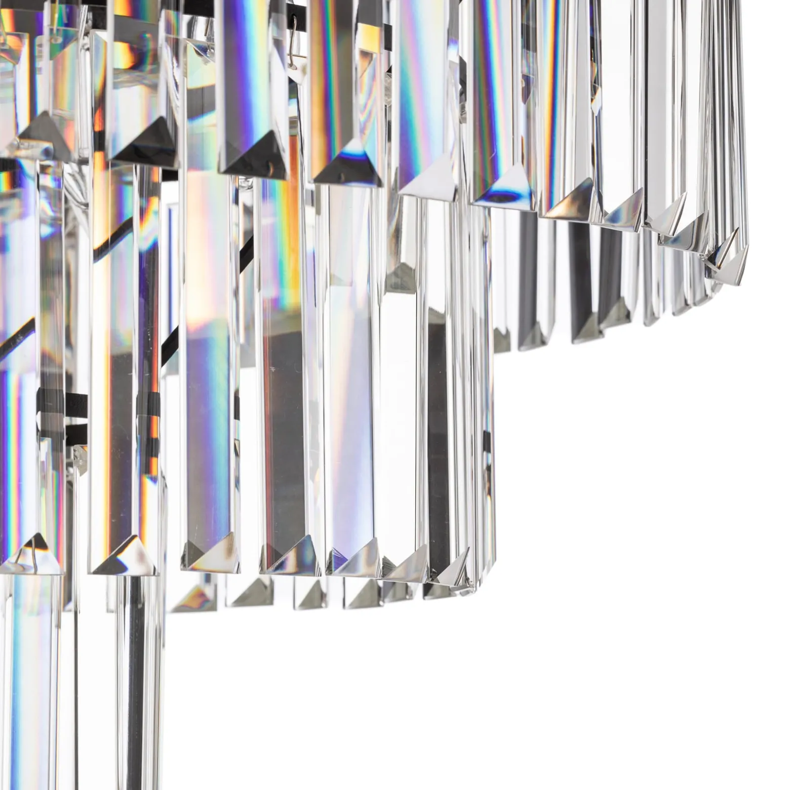 Deckenleuchte Cristal, transparent/schwarz, Ø 56cm