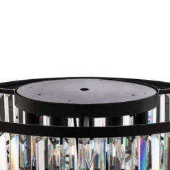 Deckenleuchte Cristal, transparent/schwarz, Ø 56cm
