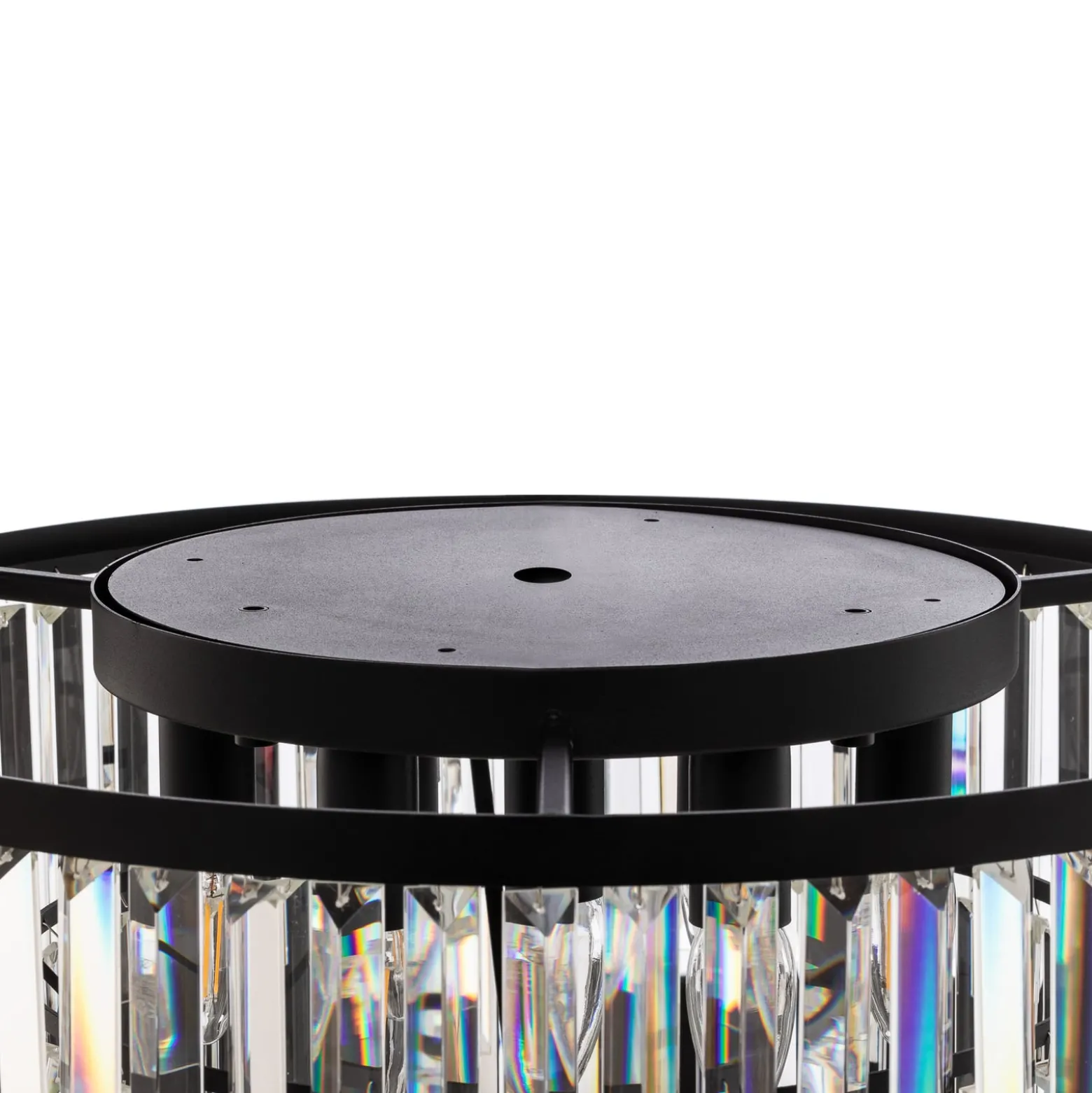 Deckenleuchte Cristal, transparent/schwarz, Ø 56cm
