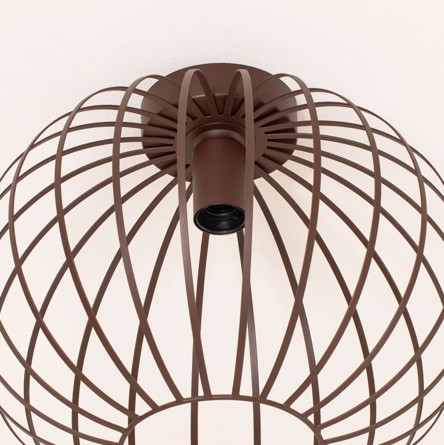 Deckenleuchte Cruce, dunkelbraun, Stahl, Ø 40 cm