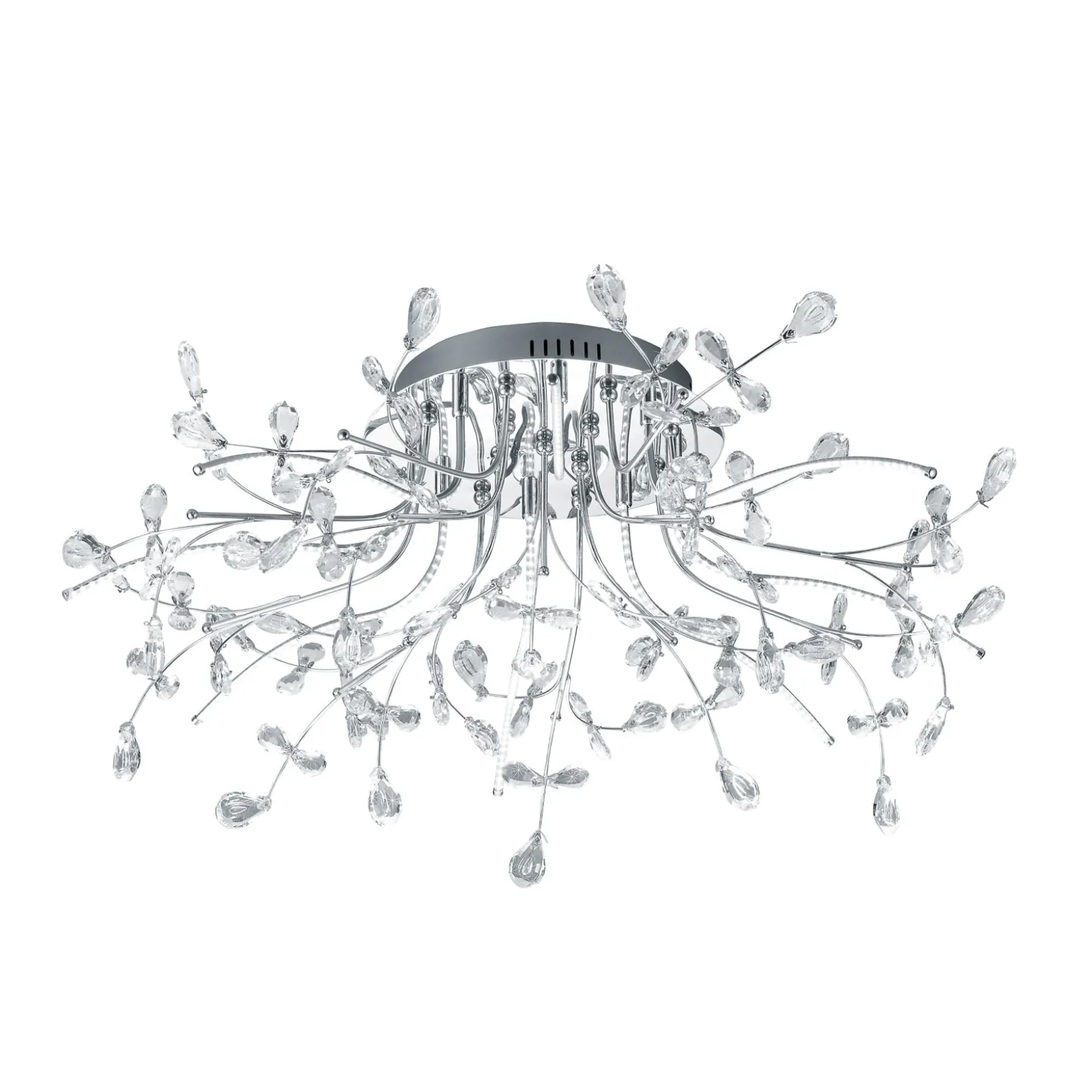 Deckenleuchte Crystal, chrom, 77 cm