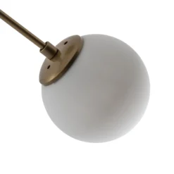Deckenleuchte Damar, gold, Glas, 2-flammig, Länge 44 cm, E27