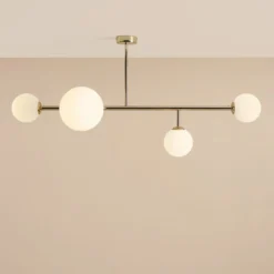 Deckenleuchte Dione, vierflammig, gold