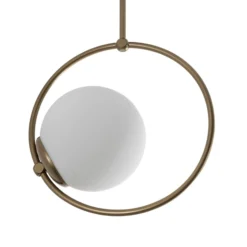 Deckenleuchte Dolunay, Ø 26 cm, goldfarben, Glas, E27