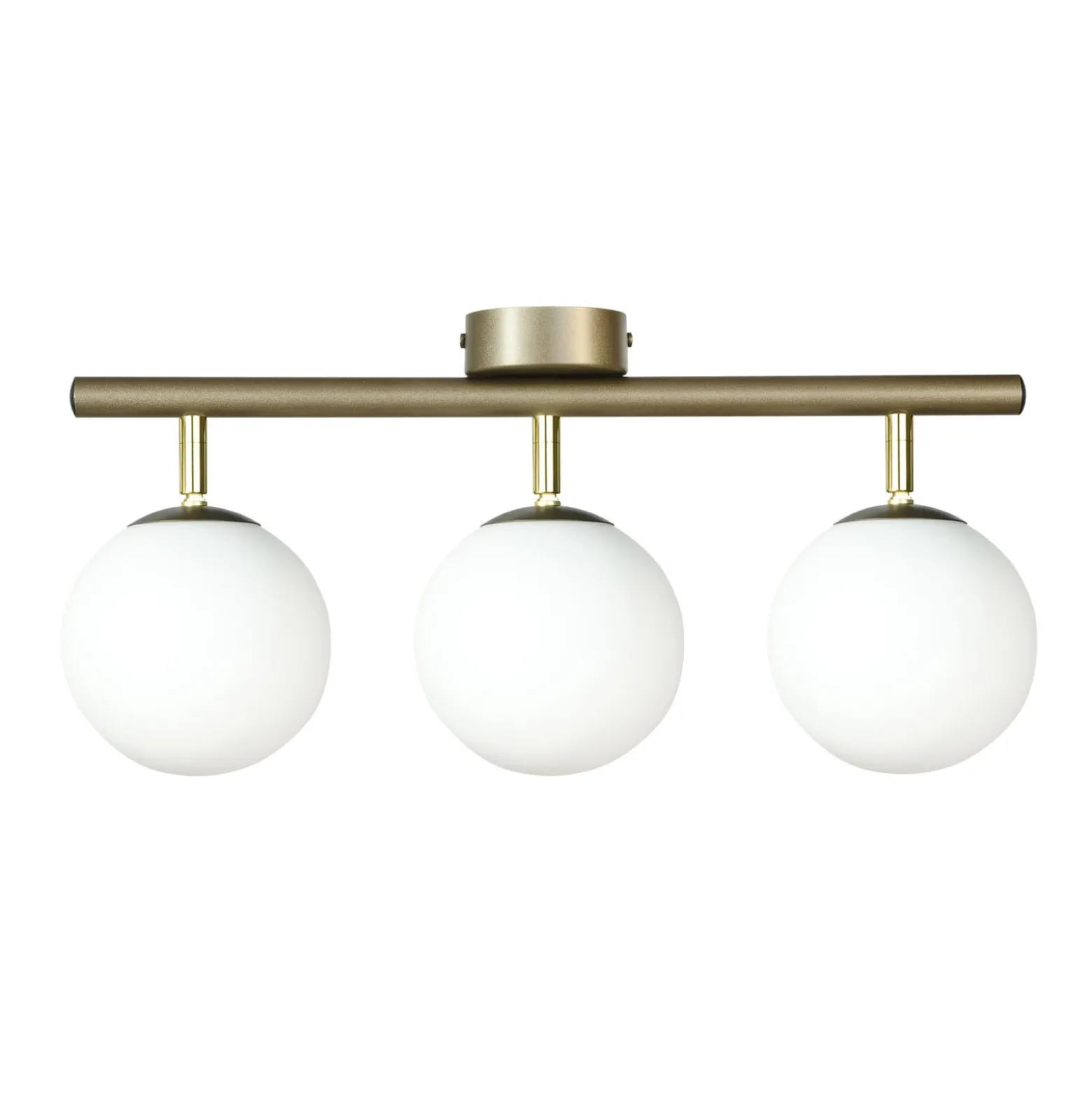 Deckenleuchte Drum, coffee, 3-flammig, Glas, Länge 46 cm