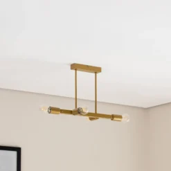 Deckenleuchte Eliza, vierflammig, gold