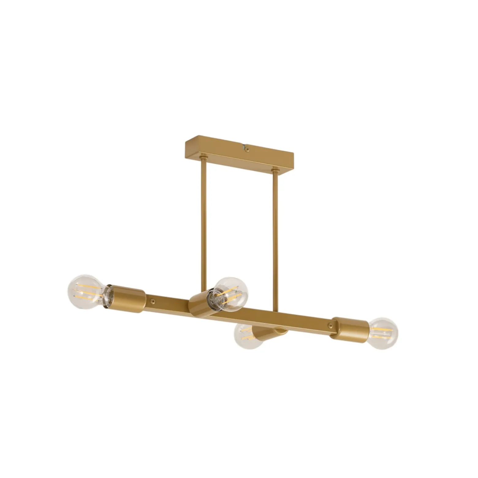 Deckenleuchte Eliza, vierflammig, gold