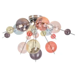Deckenleuchte Explosion, Ø 57 cm, Glas, Pastell-bunt, G9