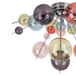 Deckenleuchte Explosion, Ø 57 cm, Glas, Pastell-bunt, G9