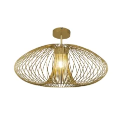 Deckenleuchte Fassa, gold edelmatt, Ø 60 cm, Metall