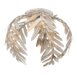 Deckenleuchte Felce als Farn, Elfenbein, Ø 25 cm