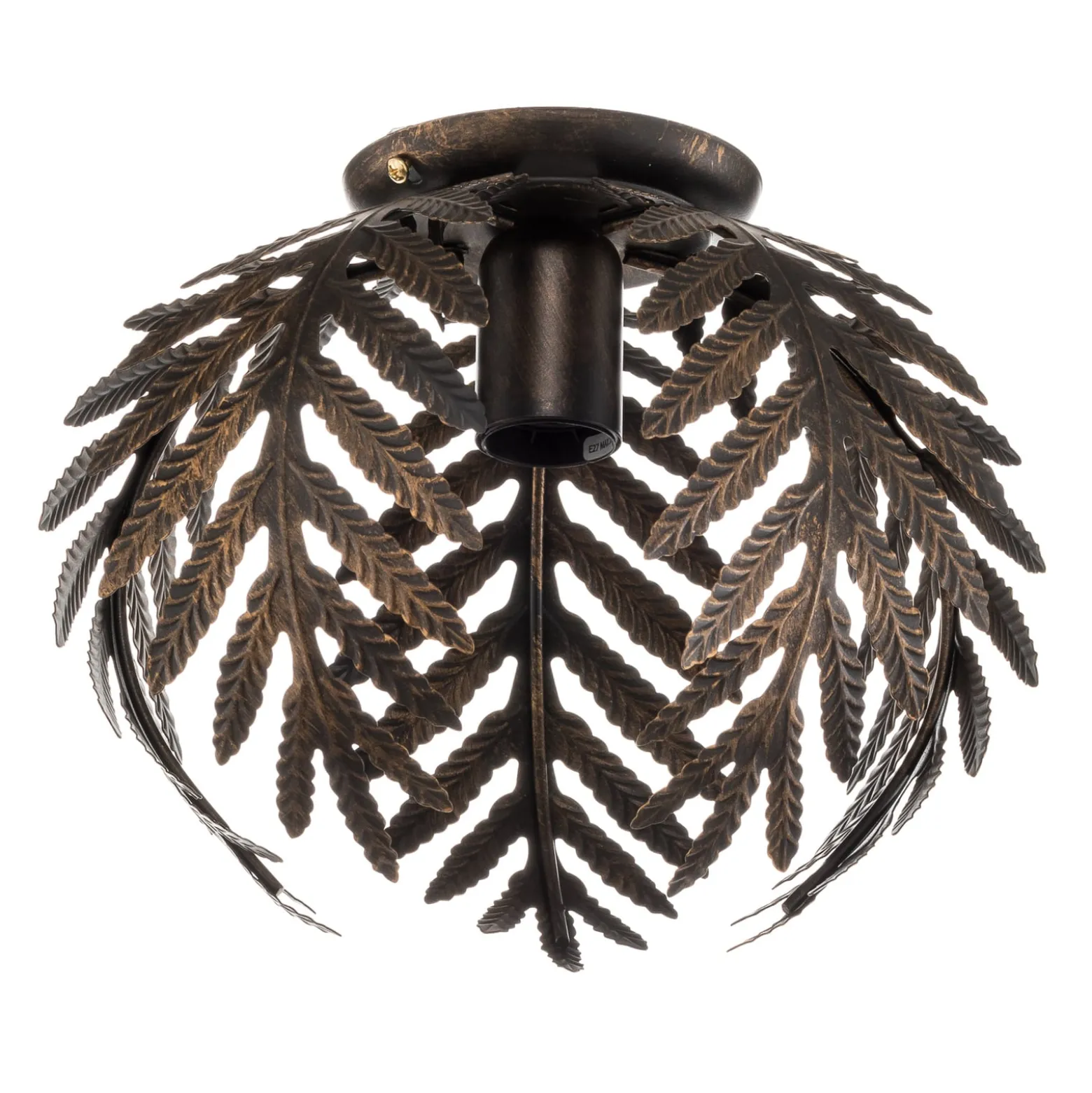 Deckenleuchte Felce als Farn in Bronze, Ø 27 cm