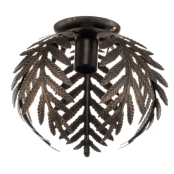 Deckenleuchte Felce als Farn in Bronze, Ø 27 cm