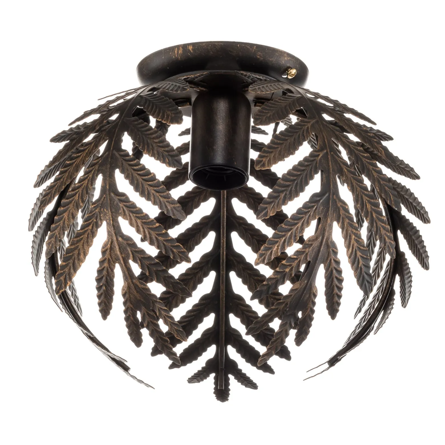 Deckenleuchte Felce als Farn in Bronze, Ø 27 cm