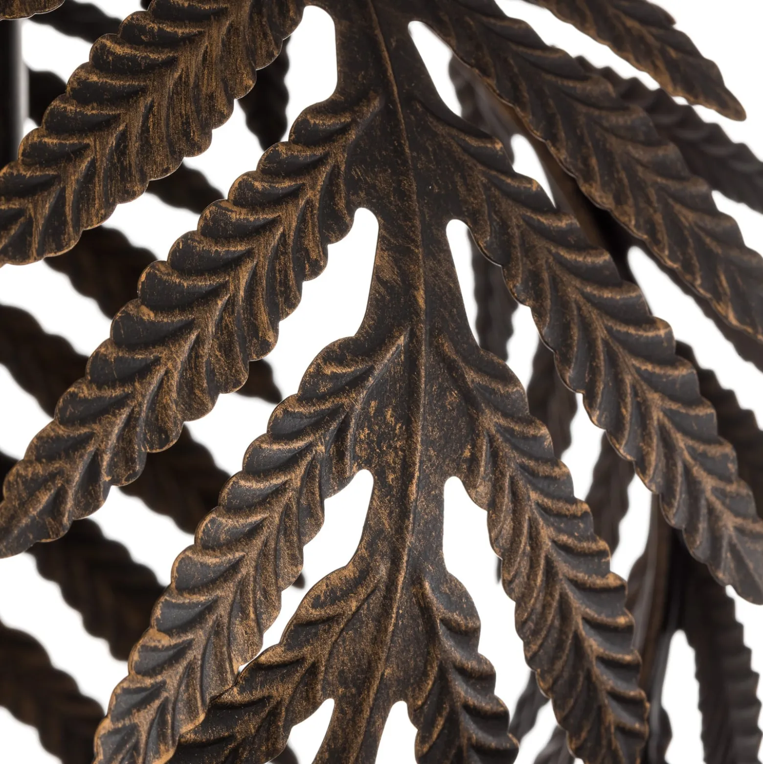 Deckenleuchte Felce als Farn in Bronze, Ø 27 cm