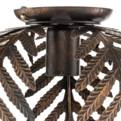 Deckenleuchte Felce als Farn in Bronze, Ø 27 cm