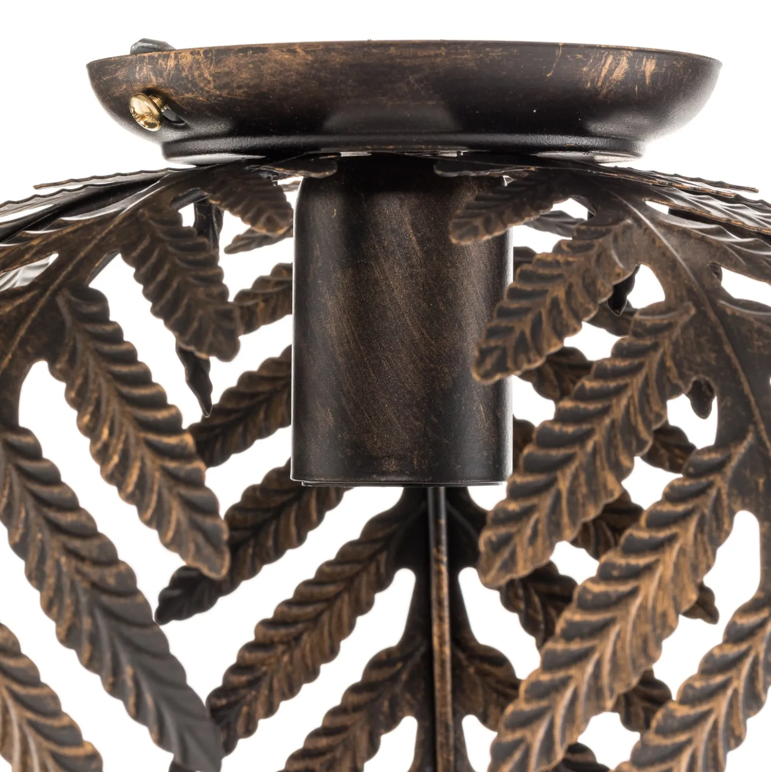 Deckenleuchte Felce als Farn in Bronze, Ø 27 cm