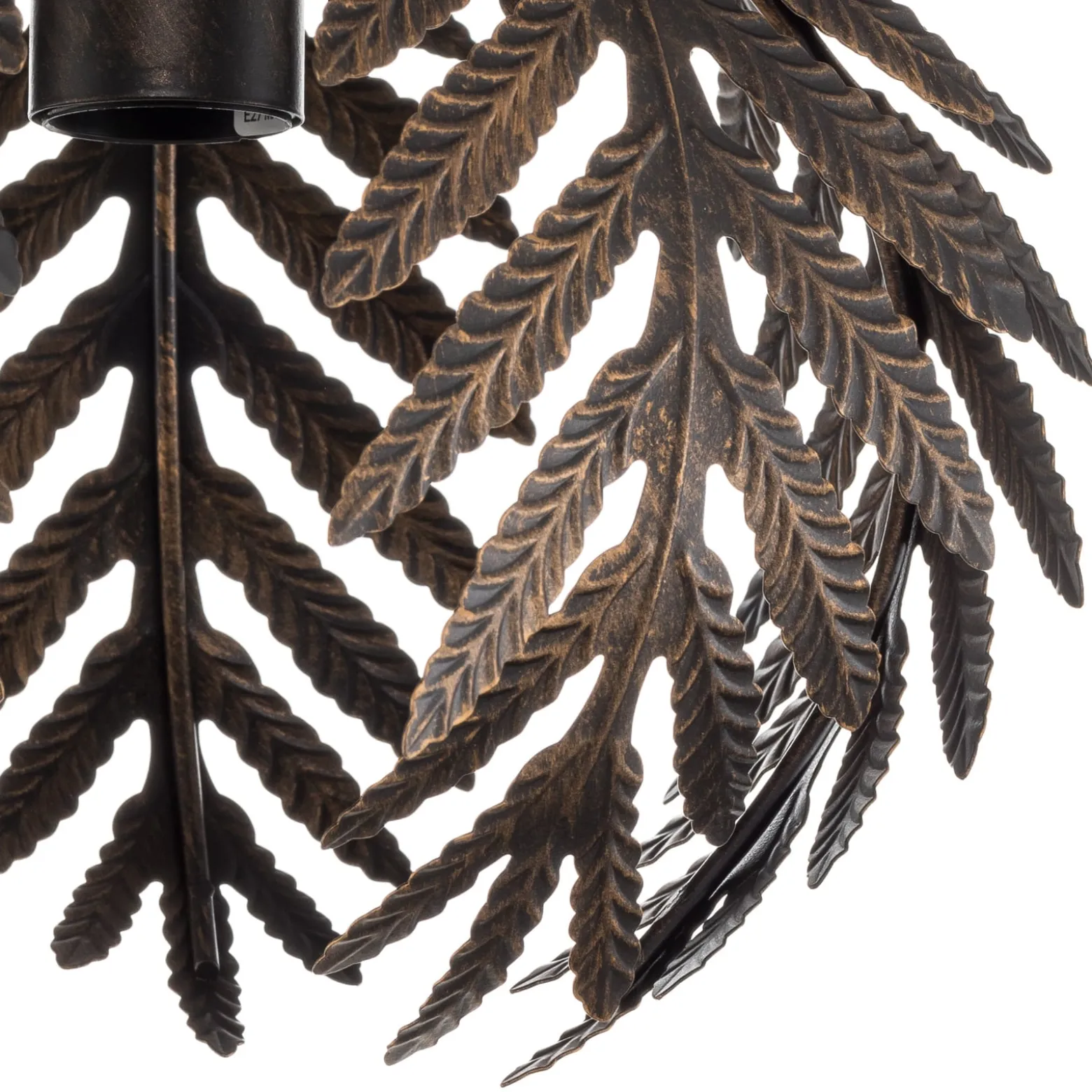 Deckenleuchte Felce als Farn in Bronze, Ø 27 cm
