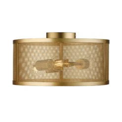 Deckenleuchte Fishnet, gold, Ø 45 cm