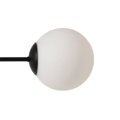 Deckenleuchte Glassy, 6-flg., schwarz/opal