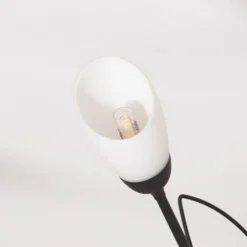 Deckenleuchte Gloriosa, Glas, schwarz, 10-flammig