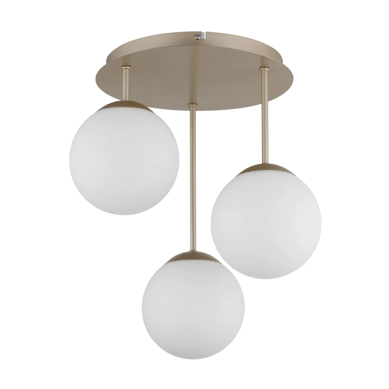 Deckenleuchte Harmon, beige/weiß, Glas, Ø 34 cm, E14
