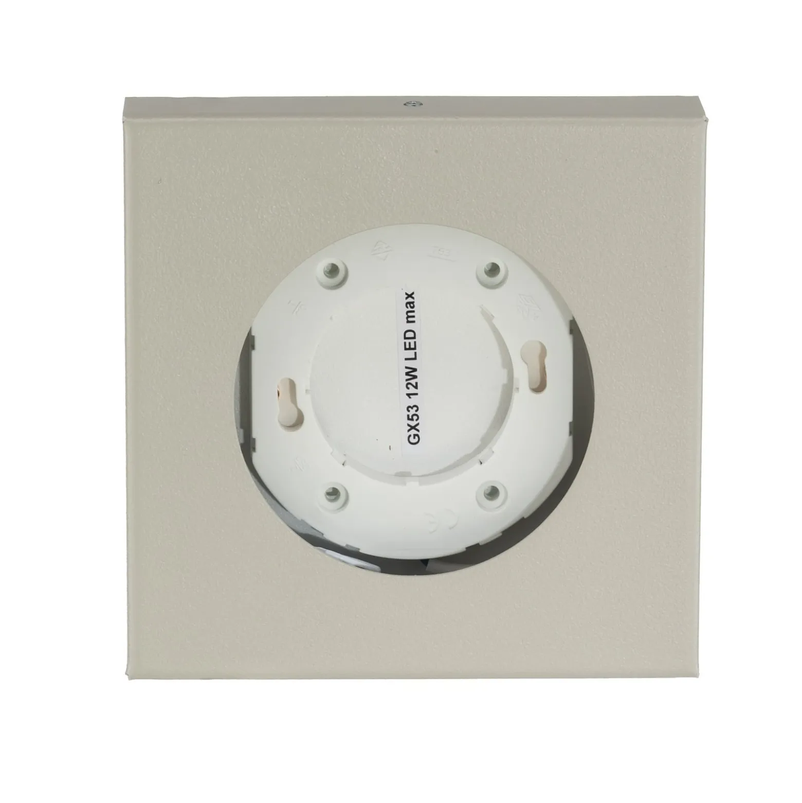 Deckenleuchte Hero, grau-beige, 12 x 12 cm, Metall, GX53