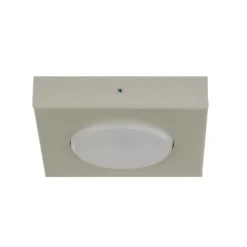 Deckenleuchte Hero, grau-beige, 12 x 12 cm, Metall, GX53
