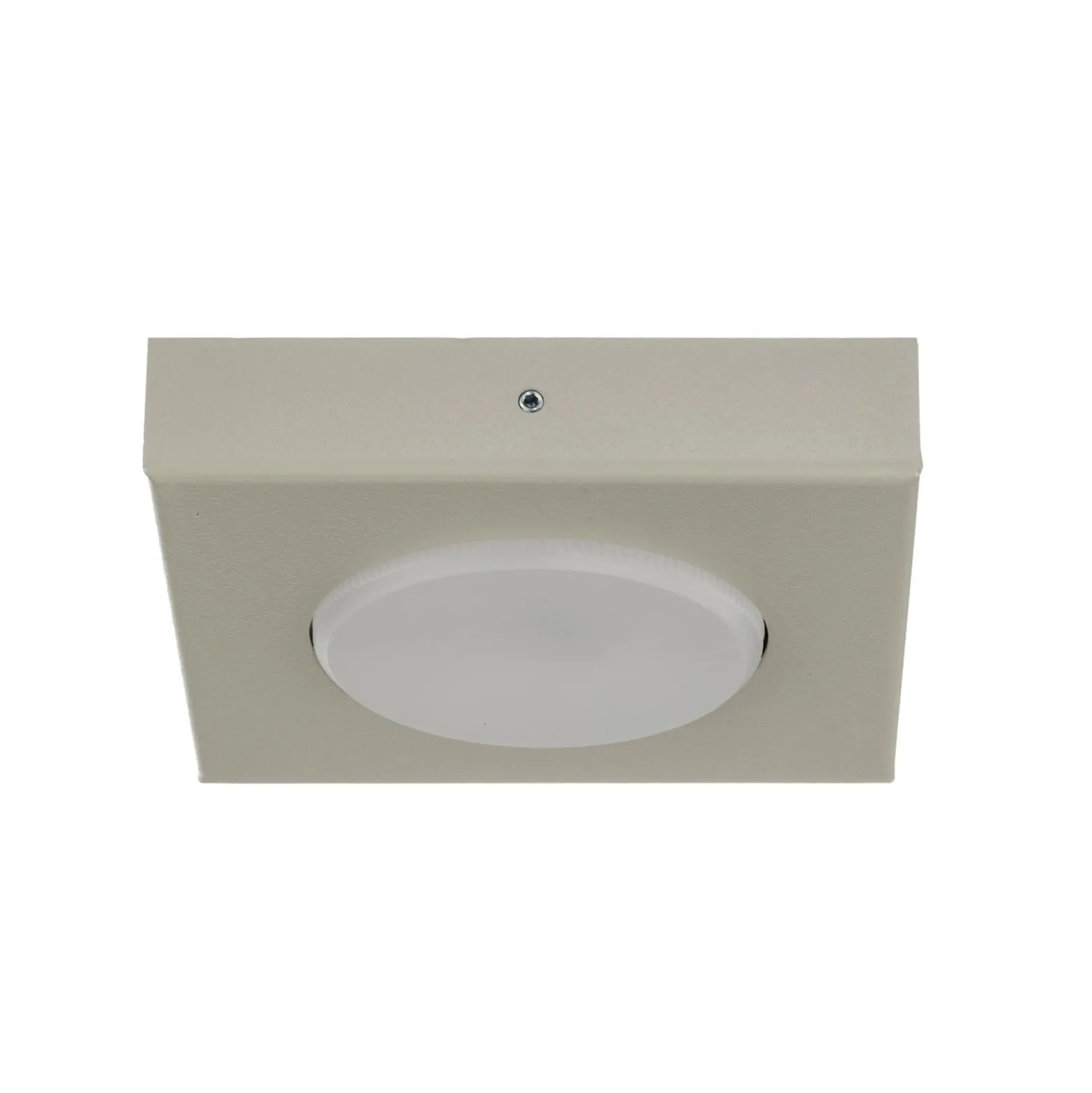 Deckenleuchte Hero, grau-beige, 12 x 12 cm, Metall, GX53