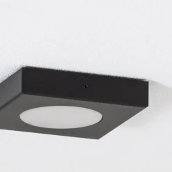 Deckenleuchte Hero, 12 x 12 cm, schwarz, Metall, GX53