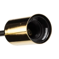 Deckenleuchte Ilia, schwarz/gold, vierflammig