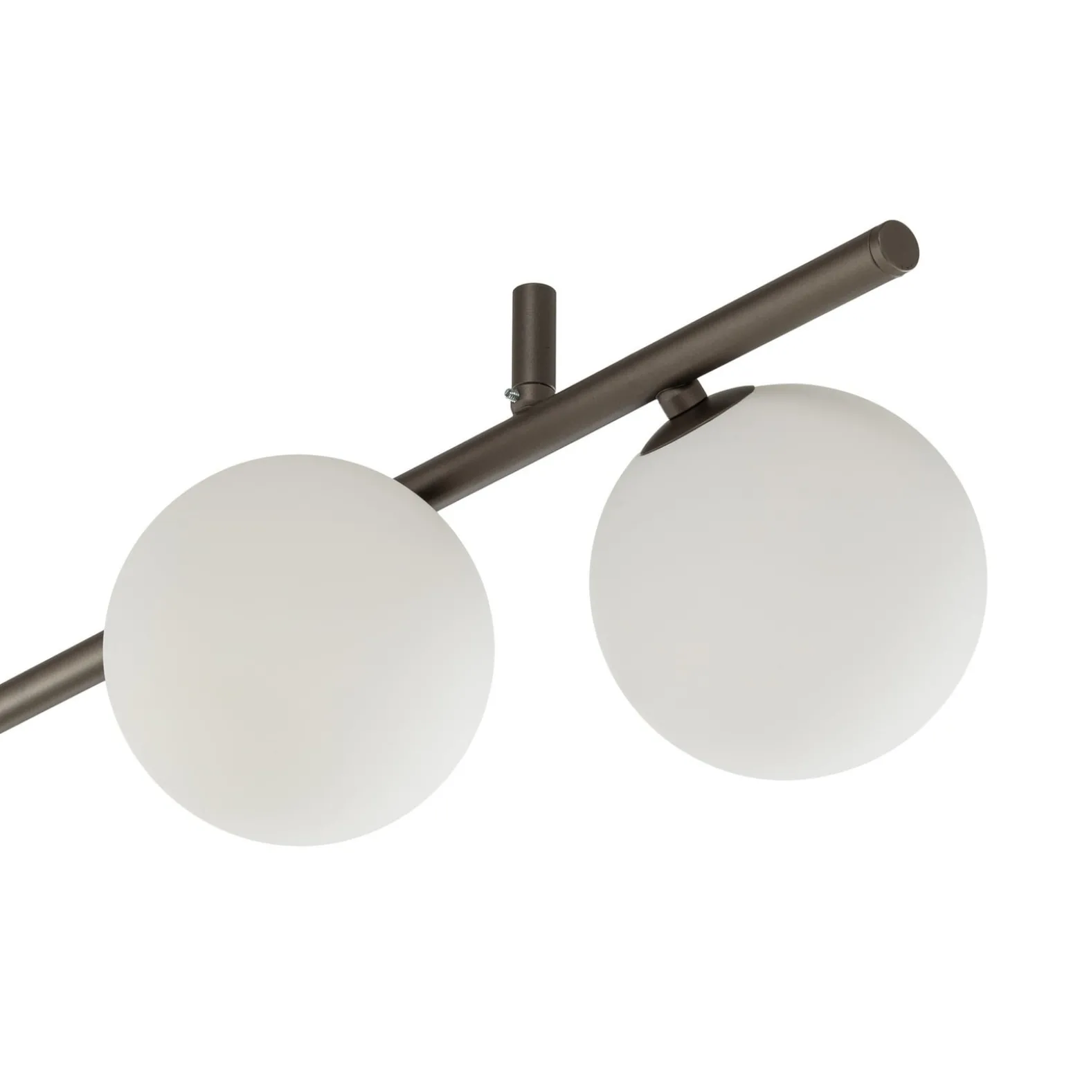 Deckenleuchte Imelo, braun, 6-flammig, Glas, Länge 200 cm