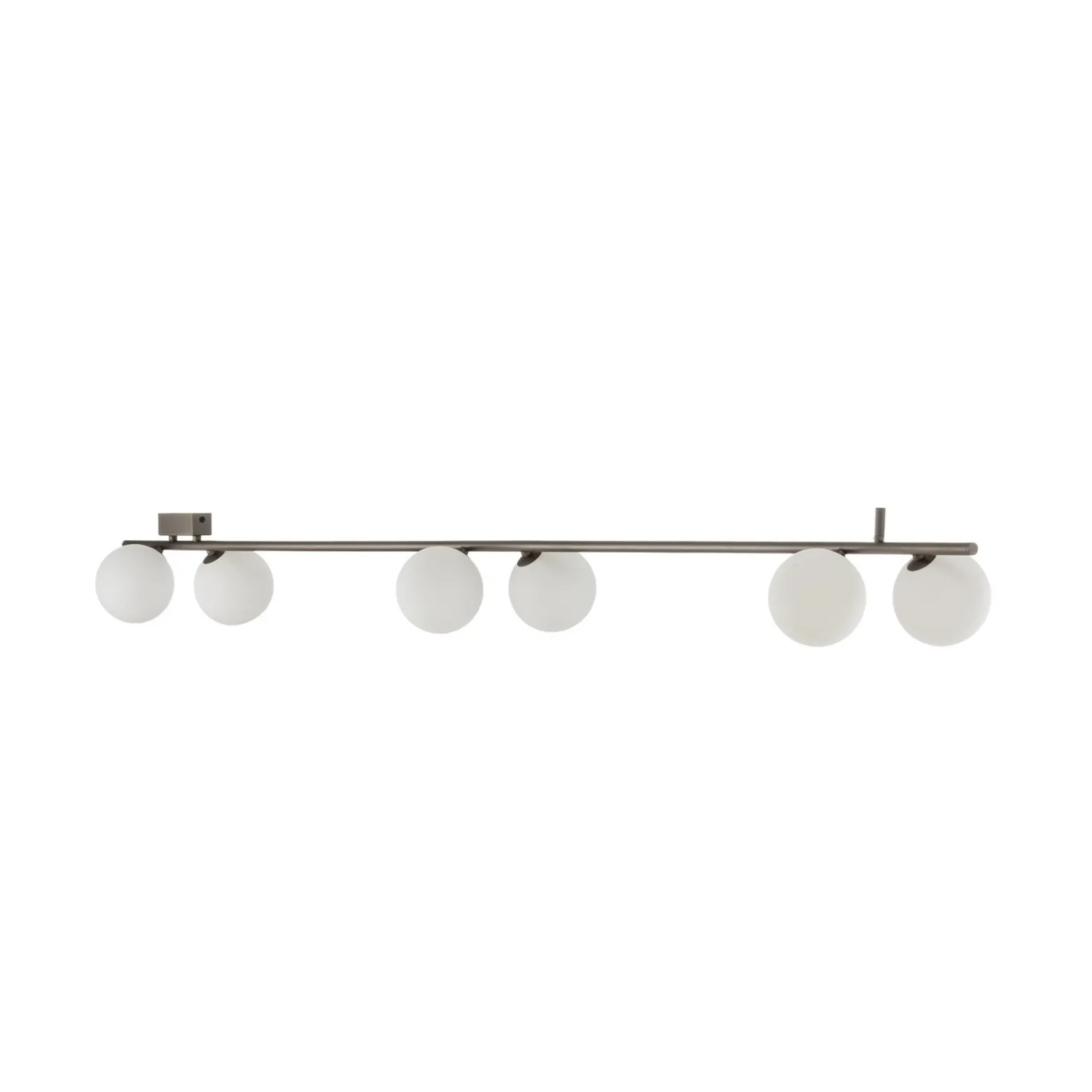 Deckenleuchte Imelo, braun, 6-flammig, Glas, Länge 200 cm