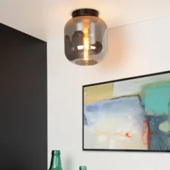 Deckenleuchte Joanet mit Rauchglas, Ø 25 cm