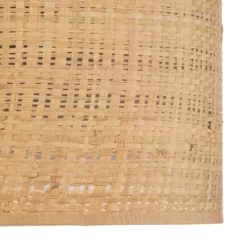 Deckenleuchte Jovin mit fünf Rattanschirmen