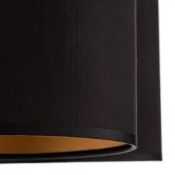 Deckenleuchte Jovin mit fünf Schirmen schwarz/gold