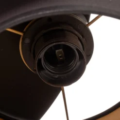 Deckenleuchte Jovin mit fünf Schirmen schwarz/gold