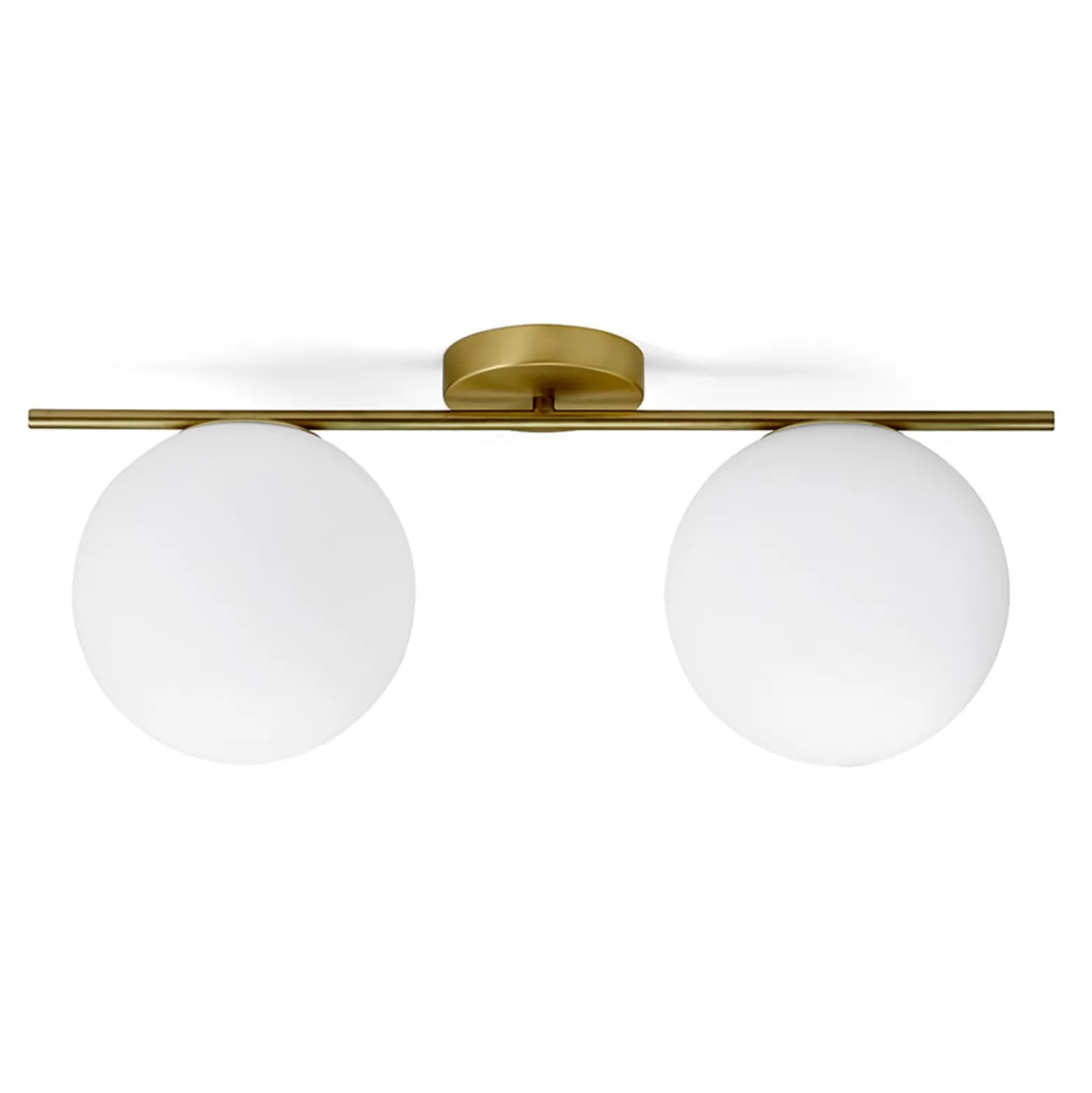Deckenleuchte Jugen, gold, 2-flammig horizontal