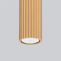 Deckenleuchte Karbon, goldfarben, Höhe 10 cm, Aluminium