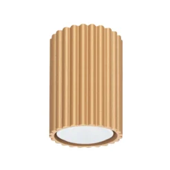 Deckenleuchte Karbon, goldfarben, Höhe 10 cm, Aluminium