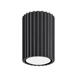Deckenleuchte Karbon, schwarz, Höhe 10 cm, Aluminium